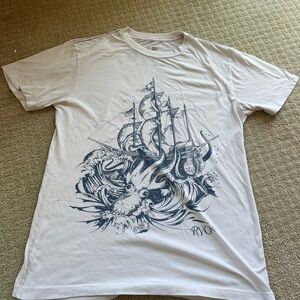 Vintage M RVCA Artist Network Program (ANP) tshirt with Octopus Boat graphic